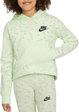 Nike pastel green all over logo printed hoodie (winter)