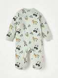 Mickey mouse green zipped sleepsuit (winter)
