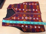 Girls embroidered waist coat with mirror embellishments(with cap)