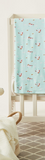 Juniors blue unicorn printed blanket