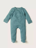 Juniors Teal Elephant Printed Sleepsuit (Winter)