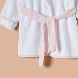 Juniors cat embroidered white bathrobe