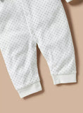Juniors bunny & bow embroidered sleepsuit