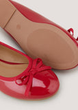 Matalan red glossy ballerinas