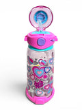 R&B pink heart water bottle