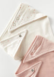 Juniors Pink Star & Pink striped bandana bib( set of 2)