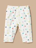 Juniors multicolor hearts printed shirt & pyjama set (set of 2)