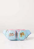 Barbie Blue Sequinned Waist Bag with Adjustable Strap and Buckle Closure
