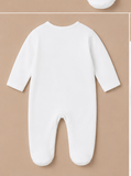 Juniors white rabbit fleece sleepsuit (Winter)