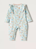Juniors under the sea theme frill openfeet sleepsuit