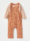 Juniors all over animals printed dungaree (set of 2)