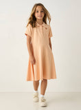 Juniors pastel orange polo frock (Summer)