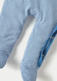 Juniors little brother embroidered stripped sleepsuit