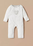 Giggles bear embroidered openfeet sleepsuit