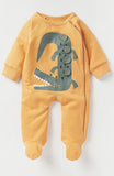 Juniors crocodile applique zipped fleece sleepsuit (winter)