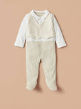 Giggles beige coat formal sleepsuit