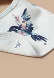 Juniors Bird Print Bib with Button Closure