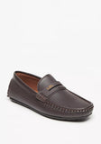 LBL men brown textured loafers (box packaging)