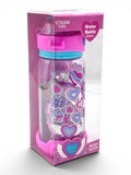 R&B pink heart water bottle