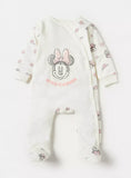 Minnie mouse printed white sleepsuit