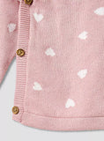 Juniors pink star knitted shirt ,& pyjama set (set of 2) (winter)