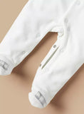 Giggles grey checkered fleece formal sleepsuit (Winter)