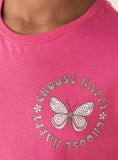 Juniors choose happy pink tshirt (Summer)