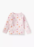 Juniors pink all over fruits printed shirt & pyjama set (set of 2)
