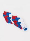 Juniors colour block print socks (pack of 3)