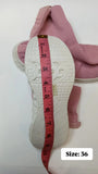Shoexpress pink textured high slip on shoes