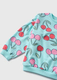 Matalan blue cherry printed fleece sweatshirt (Winter)