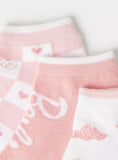 Barbie heart printed ankle socks (pack of 3)