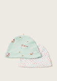 Juniors printed beanie cap ( set of 2)