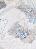 Giggles wish embroidered quilt blanket