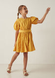 Juniors mustard girls belt frock (Summer)
