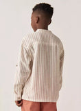 Eligo striped cream dress shirt