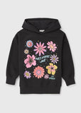 Matalan black floral fleece lined hoodie (Winter)