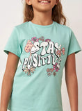 Juniors stay positive girls tshirt (Summer)
