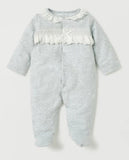 Giggles grey frill sleepsuit