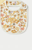 Juniors Floral Print Bib with Button Closure