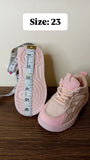 R&B pink colorblock laceup textured shoes