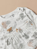 Juniors elephant & koala printed shirt & pyjama set (set of 2)