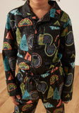 Juniors camp printed shirt & pyjama set (set of 2)