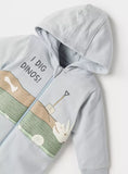 Juniors I dig dinos padded, zipped & hooded openfeet sleepsuit (Winter)