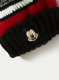 Disney Mickey Mouse Embroidered Beanie Cap with Pom-Pom Accent (Winter )