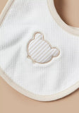 Juniors brown bear bib