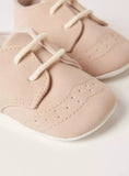 Giggles Solid Beige With Lace Infant Shoes