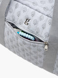 Giggles grey quilted Diaper Bag with Double Handle and Zip Closure