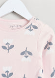 Juniors pink floral shirt & pyjama set (set of 2)