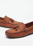 Mister duchini men's brown loafers with tassels
